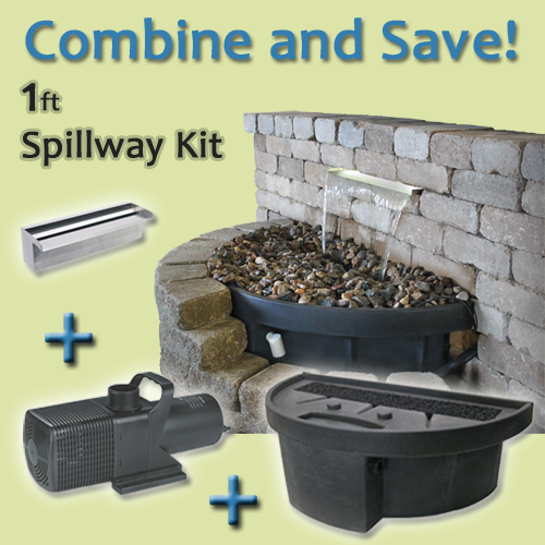 1' Standalone Waterfall Spillway Kit