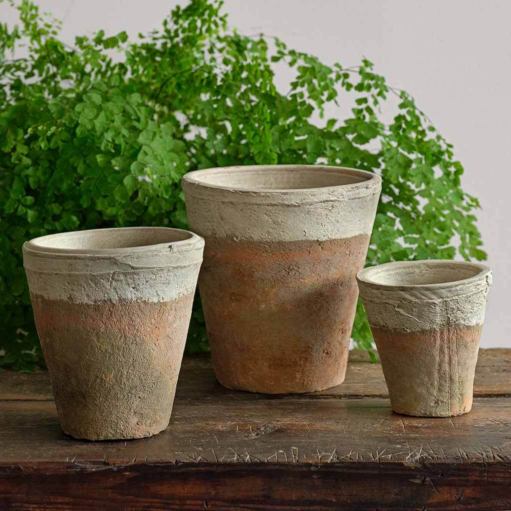 Photo of Campania Farmer's Pot Tall Tapered - Cotswold White - Set of 12 - Marquis Gardens
