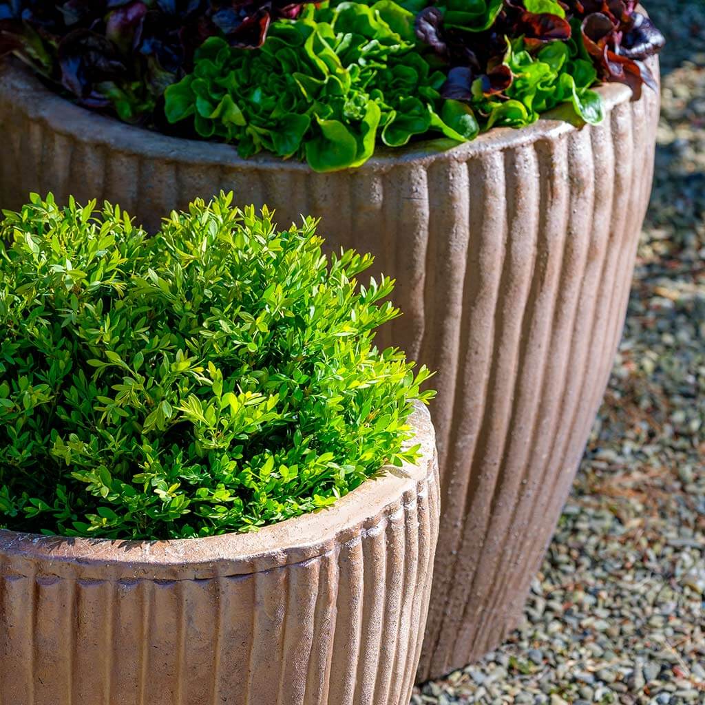 Photo of Campania Han Planter - Natural Rustic - Set of 2 - Marquis Gardens