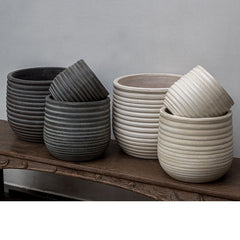 Photo of Campania Halliard Round Planter - Assorted Glaze - Set of 12 - Marquis Gardens