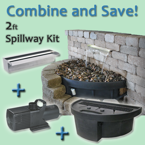 2' Standalone Waterfall Spillway Kit