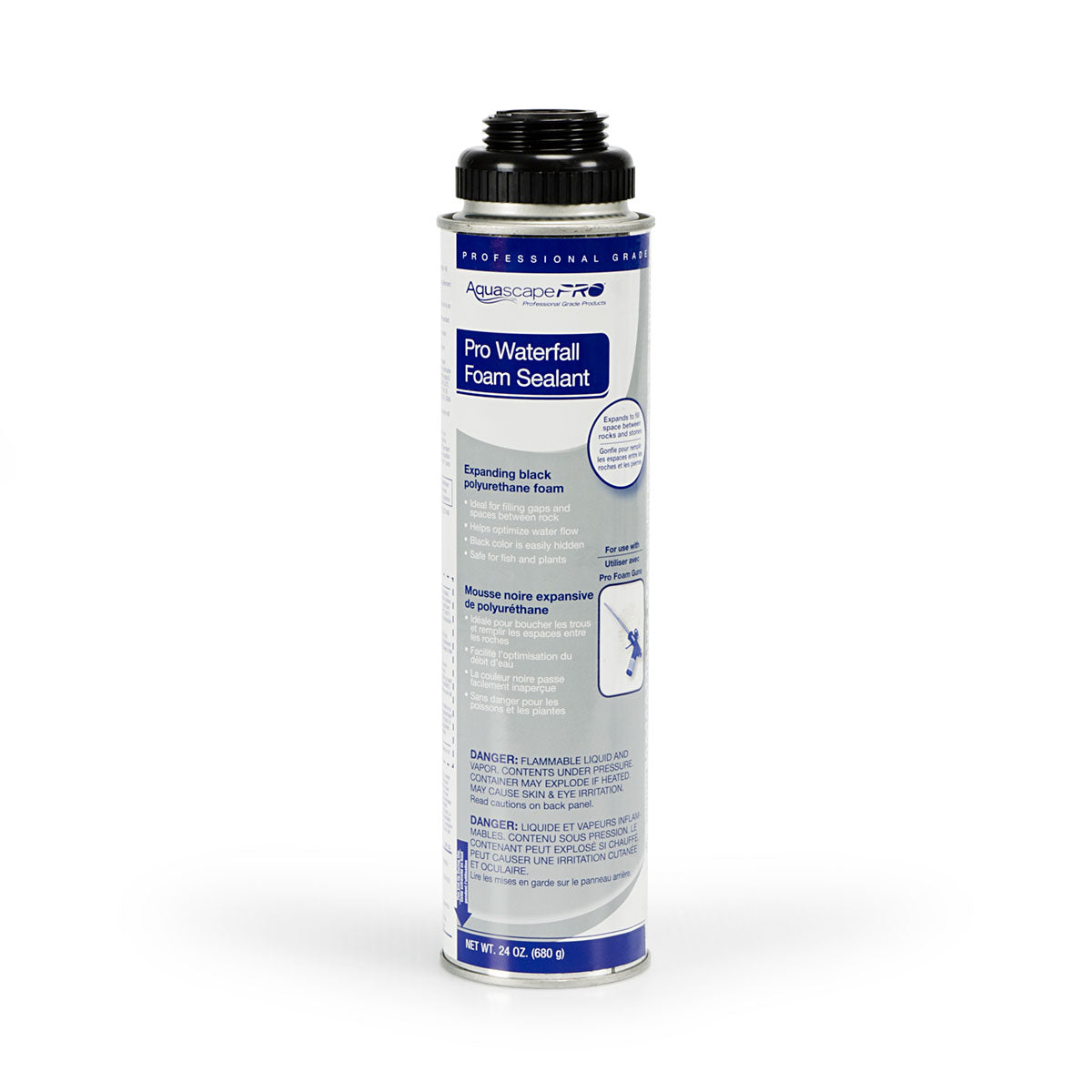 Photo of Aquascape Professional Black Waterfall Foam & Professional Foam Gun Cleaner  - Marquis Gardens
