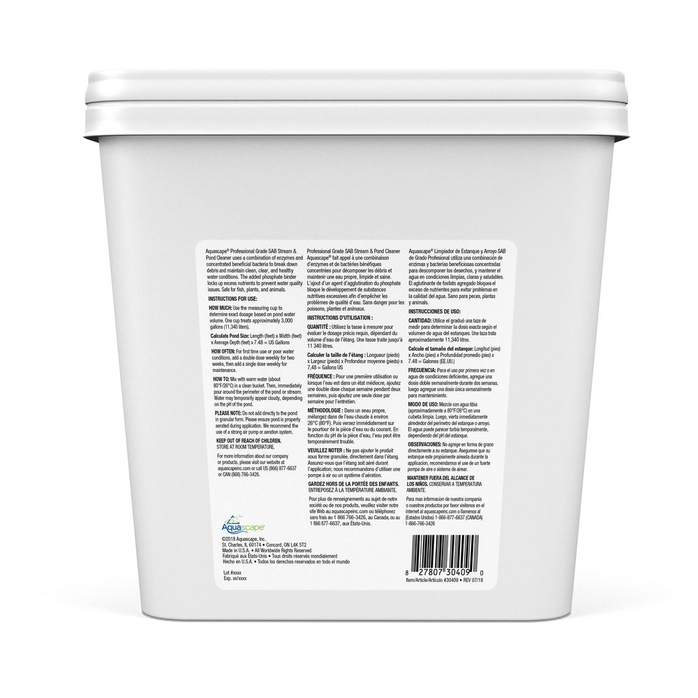 Photo of Aquascape PRO SAB Stream & Pond Cleaner (Dry) - 9 lb  - Marquis Gardens