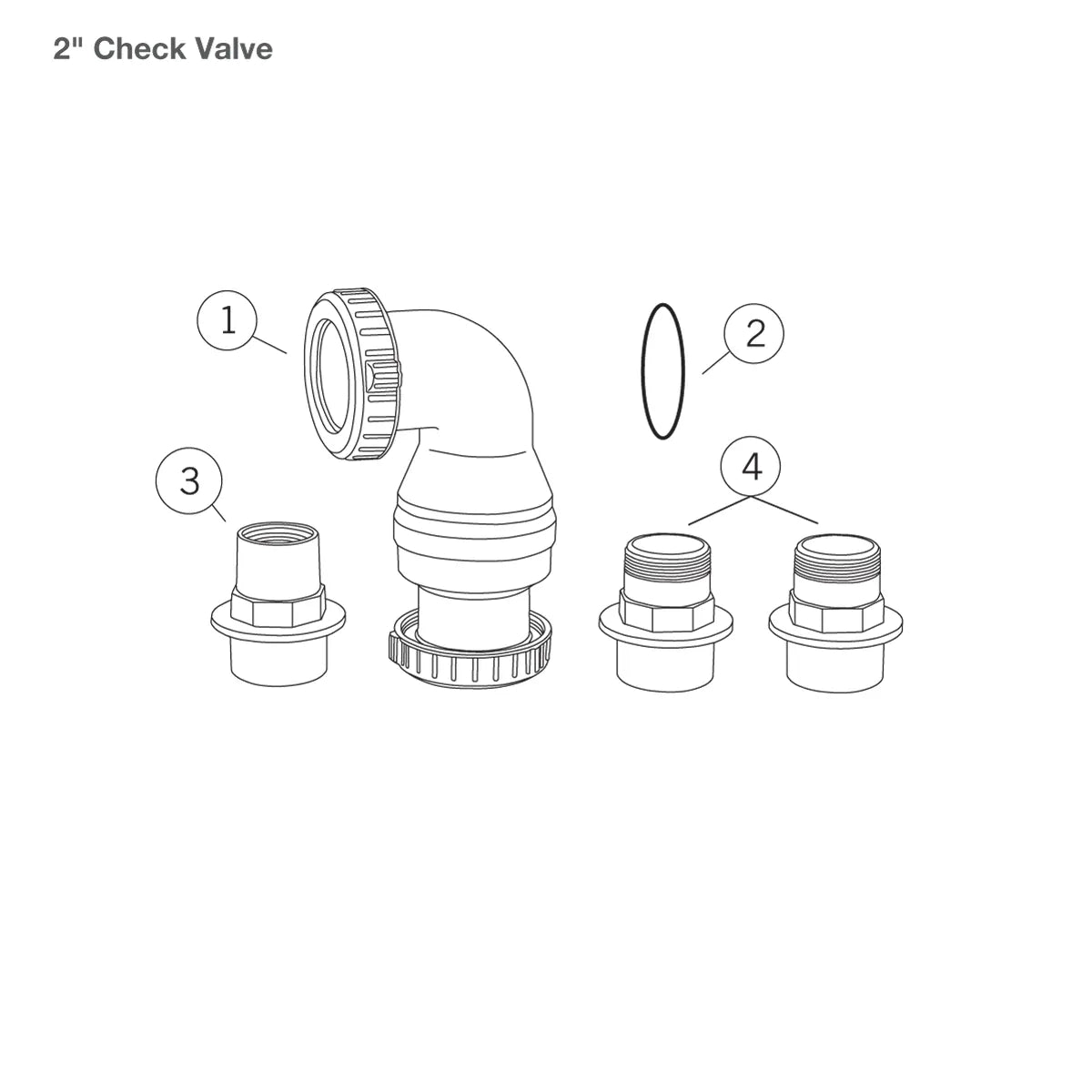 Photo of Aquascape Dual Union Check Valve 2.0 Replacement Parts  - Marquis Gardens