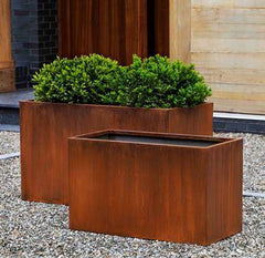 Photo of Campania Steel Box Planter - Steel - Set of 2 - Marquis Gardens