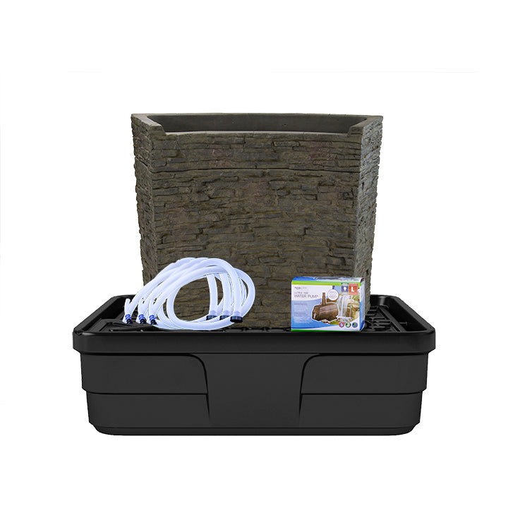Photo of Aquascape Stacked Slate Spillway Wall Landscape Fountain Kit - 32-inch  - Marquis Gardens