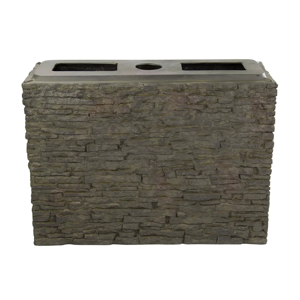 Photo of Aquascape Straight Stacked Slate Wall Base and Toppers  - Marquis Gardens