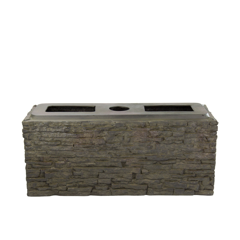Photo of Aquascape Straight Stacked Slate Wall Base and Toppers  - Marquis Gardens