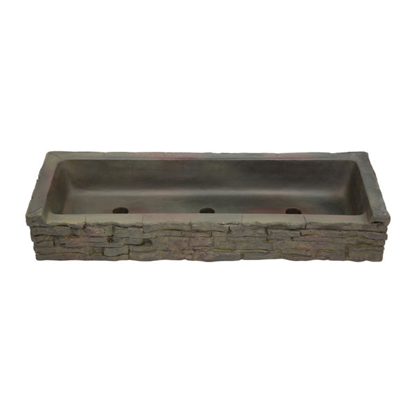 Photo of Aquascape Straight Stacked Slate Wall Base and Toppers  - Marquis Gardens