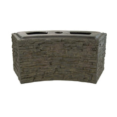 Photo of Aquascape Curved Stacked Slate Wall Base and Toppers  - Marquis Gardens