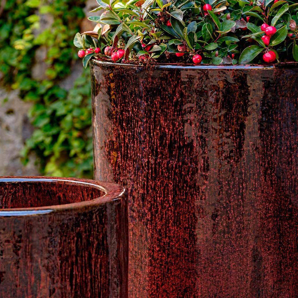 Photo of Campania Merlot Planter - Bordeaux - Set of 2 - Marquis Gardens