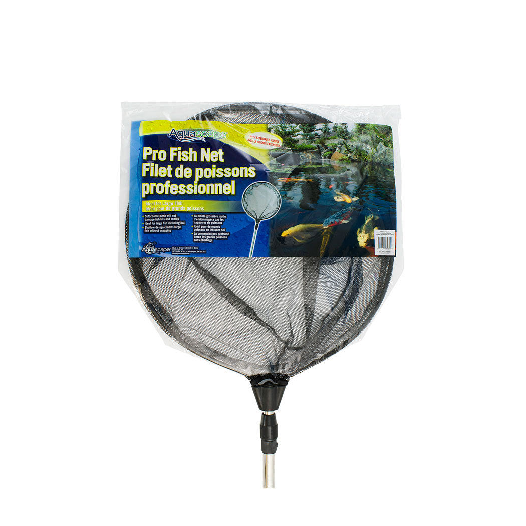 Photo of Aquascape Pro Fish Net Round with Black Soft Netting w/ Extendable Handle  - Marquis Gardens
