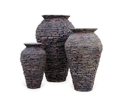 Photo of Aquascape Stacked Slate Urns  - Marquis Gardens