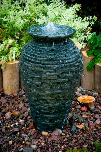 Photo of Aquascape Stacked Slate Urn Fountain Kits  - Marquis Gardens