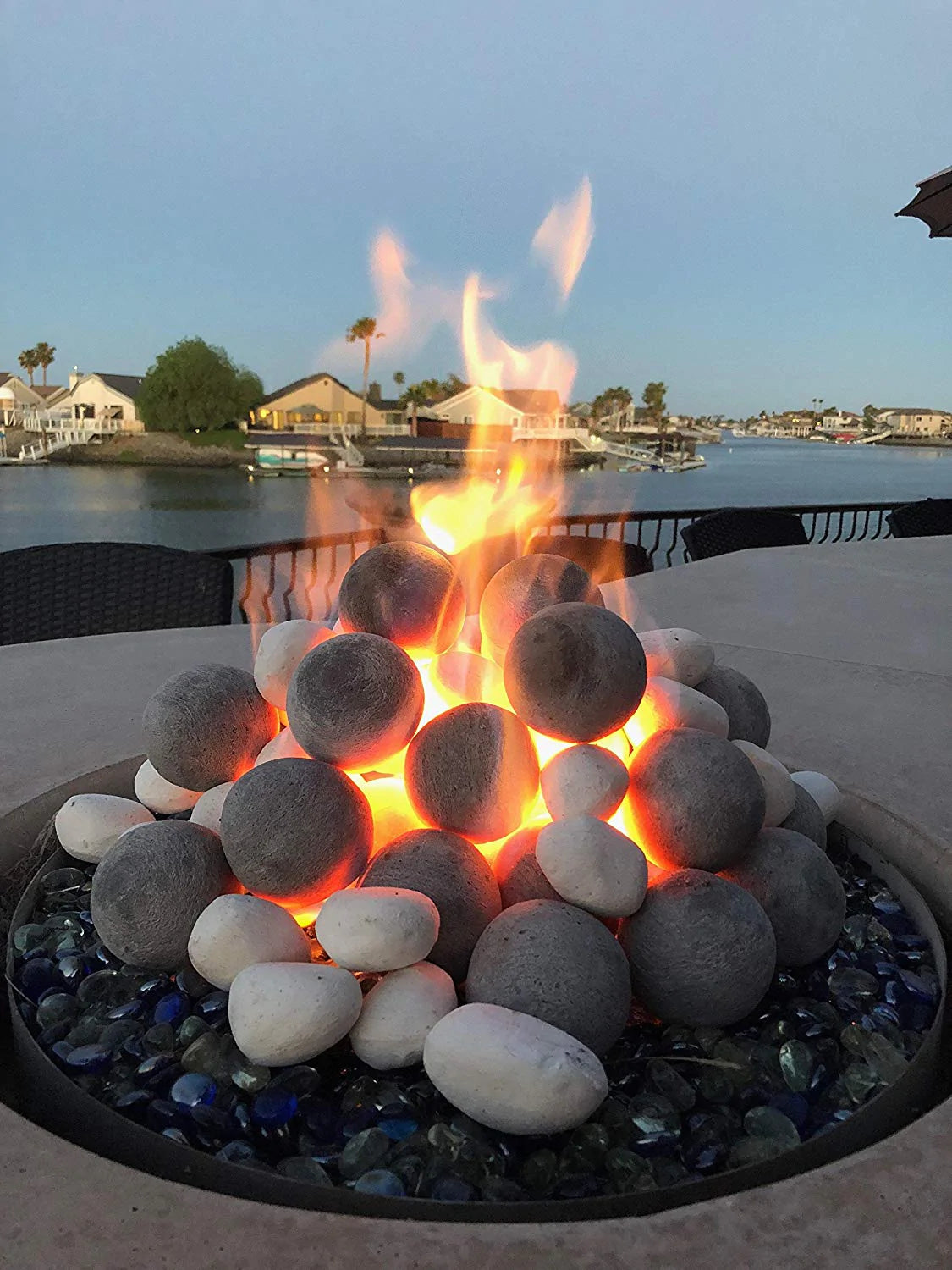 Photo of Fire Stones Smooth White 48pc - Marquis Gardens