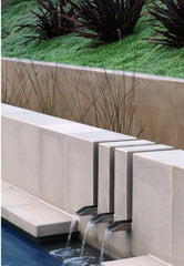 Photo of Stainless Steel Square Wall Scupper - Marquis Gardens