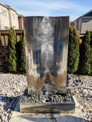 Stainless Steel Curve S Waterwall - Two Sided