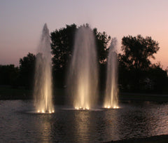 Photo of Kasco Stainless Steel Lighting (with Colored Lenses) for Floating Fountains - Marquis Gardens