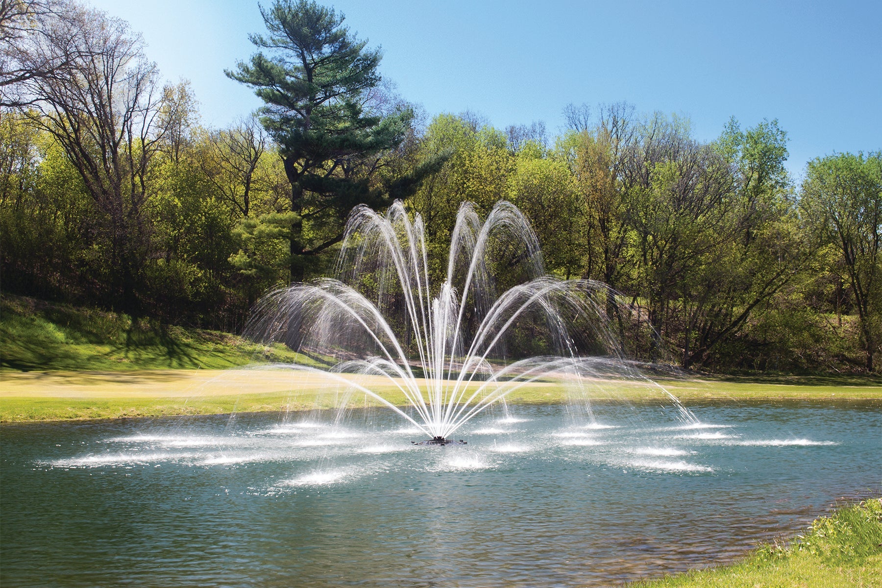 Photo of Kasco J Series Floating Fountains - Premium Nozzles Only - Marquis Gardens