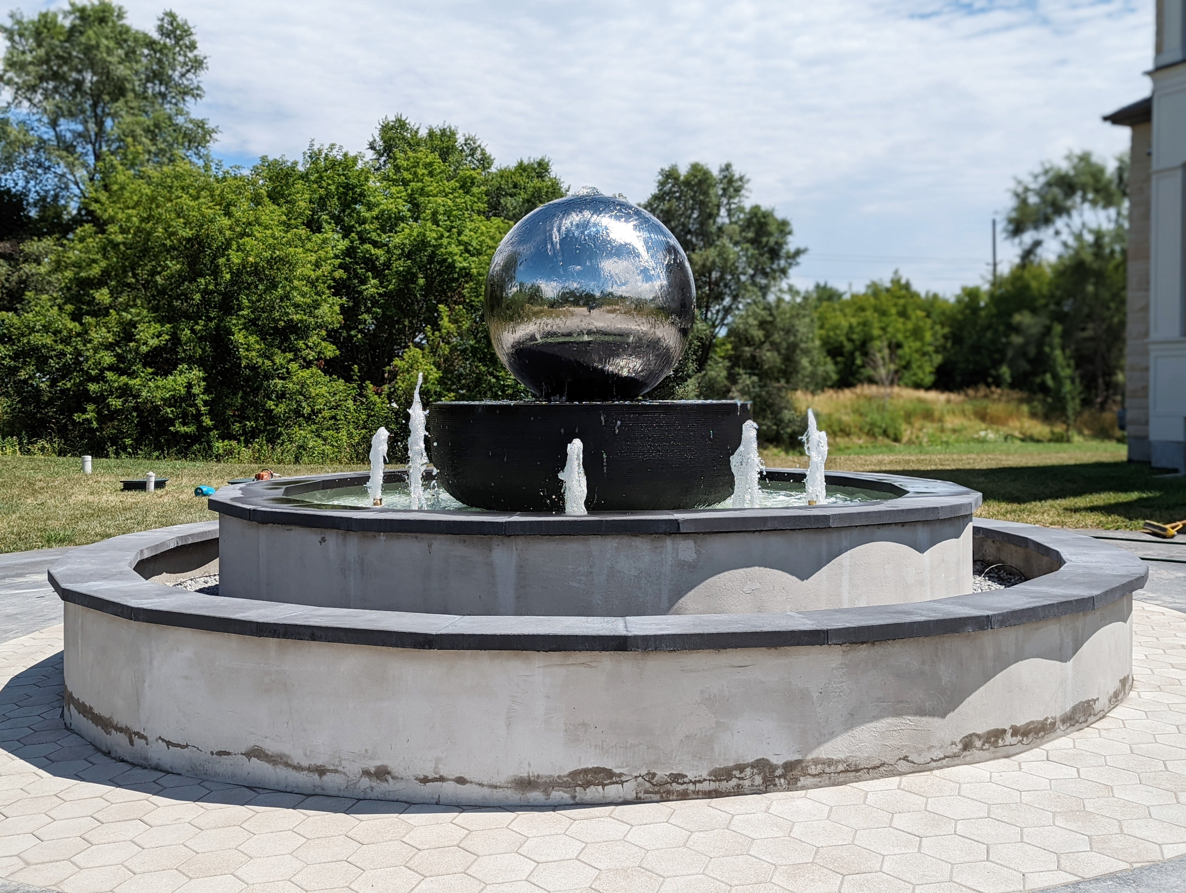 Photo of Stainless Steel Bubbling Spheres - Marquis Gardens