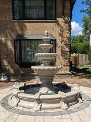 Photo of 4 Tier Fleur Fountain in Basin - Marquis Gardens