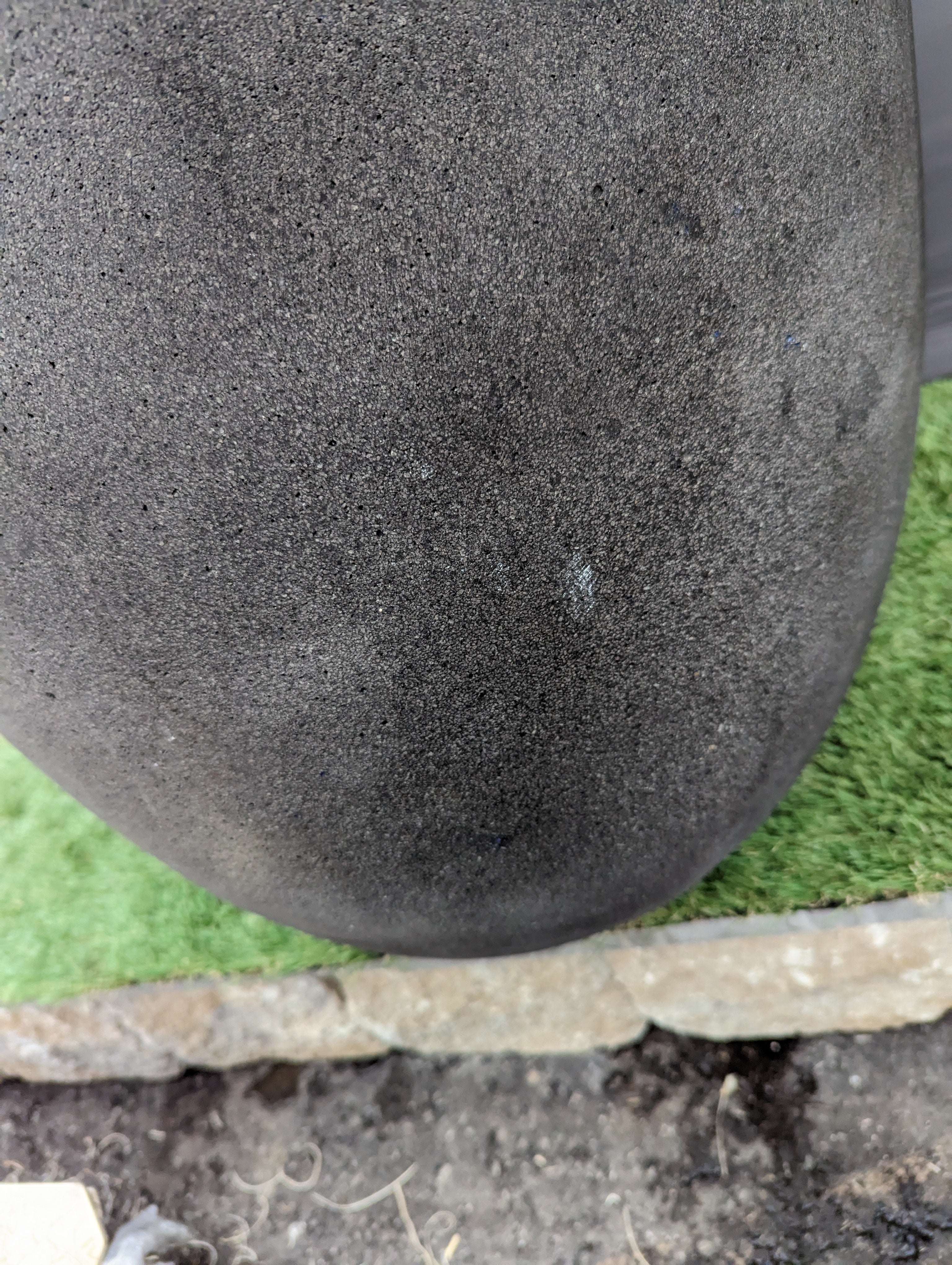 Photo of Campania Bradford Medium Charcoal Planter 02 - Clearance - Marquis Gardens