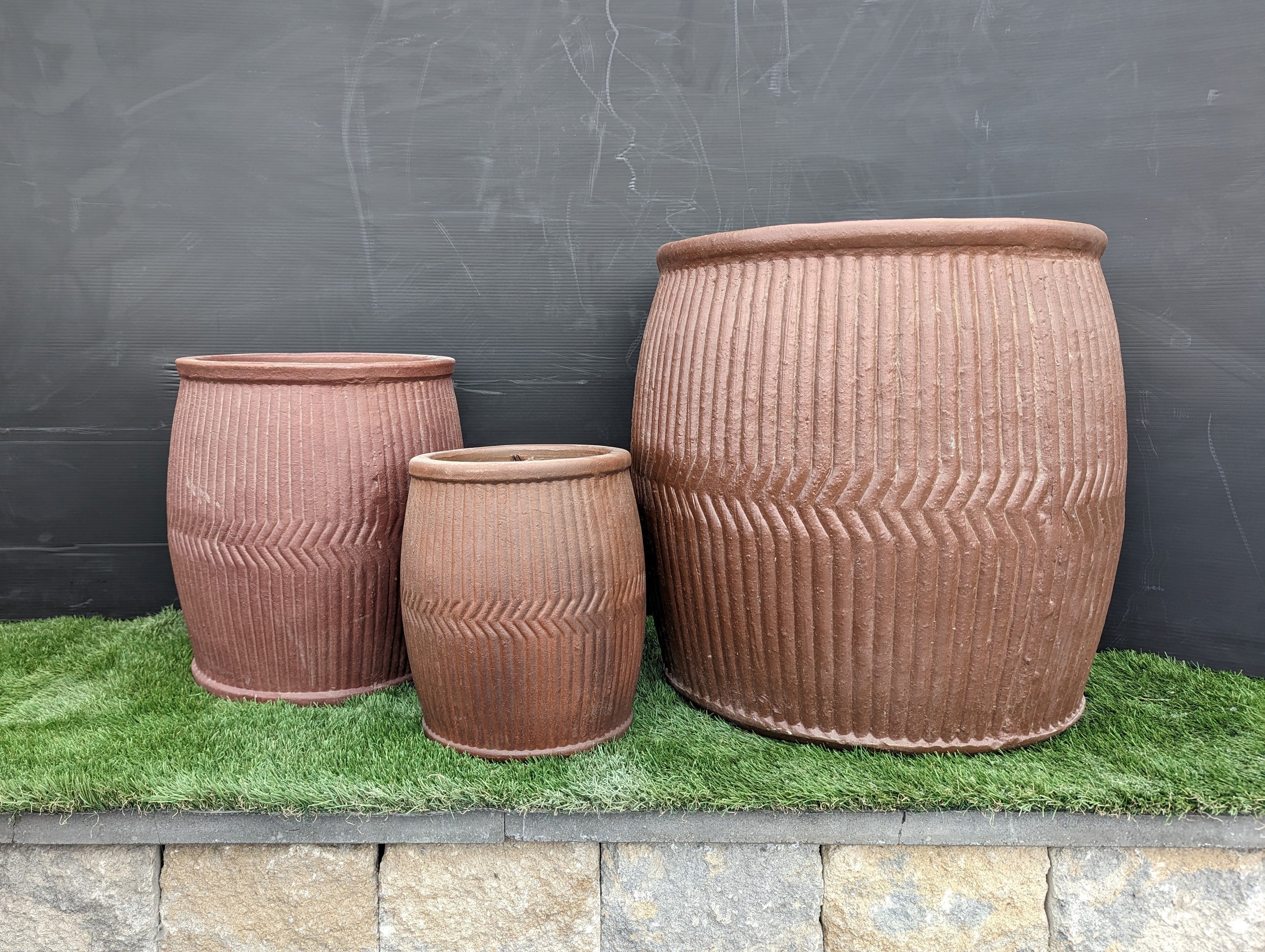 Photo of Campania Rain Barrel - Set of 3 - Clearance - Marquis Gardens