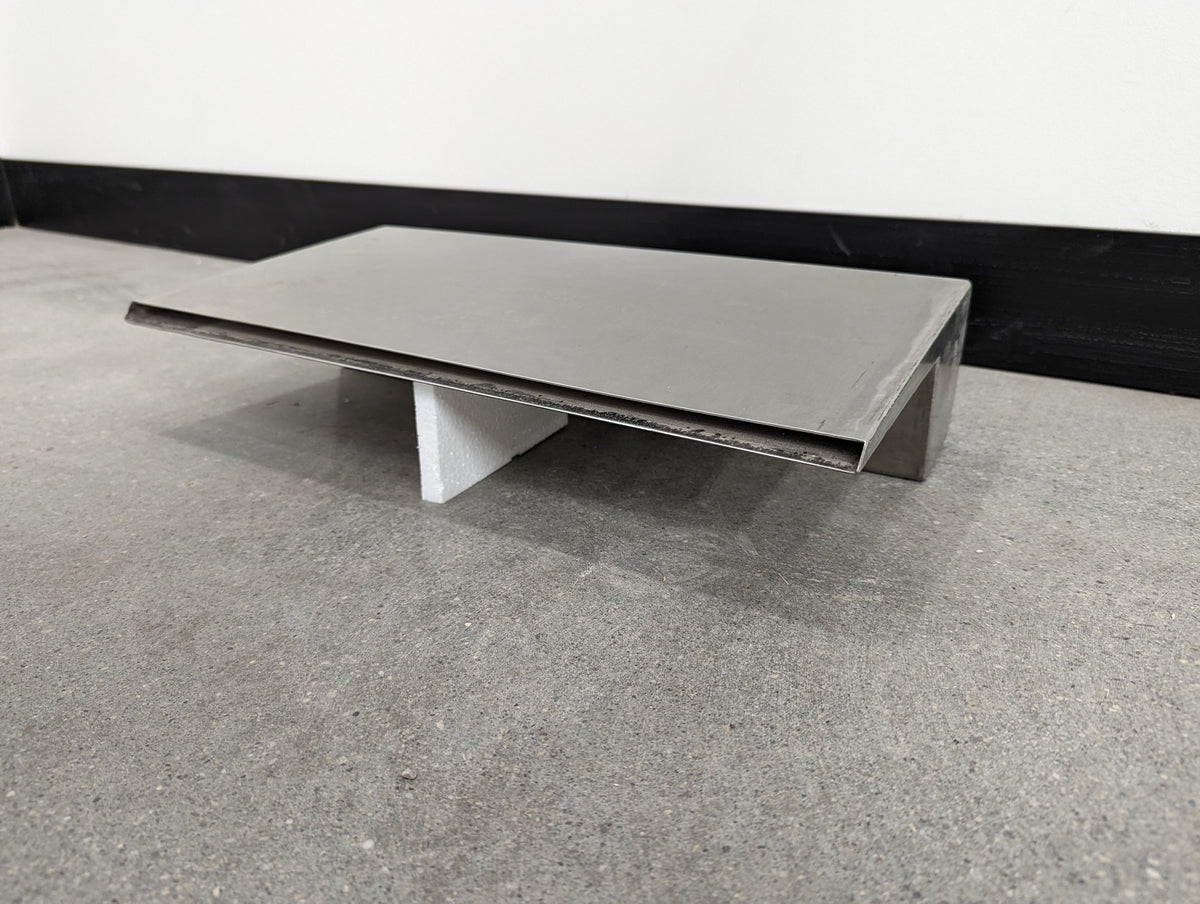 Stainless Steel Spillway Waterfall - Long Lip Closed Top 18"