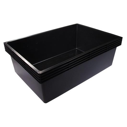 Photo of Laguna Rectangular Heavy Duty Black Plastic Basins - Marquis Gardens
