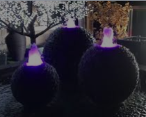 Photo of Aquascape Medium Stacked Slate Sphere Fountain Kit  - Marquis Gardens