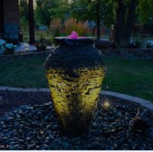 Photo of Aquascape Stacked Slate Urn Fountain Kits  - Marquis Gardens