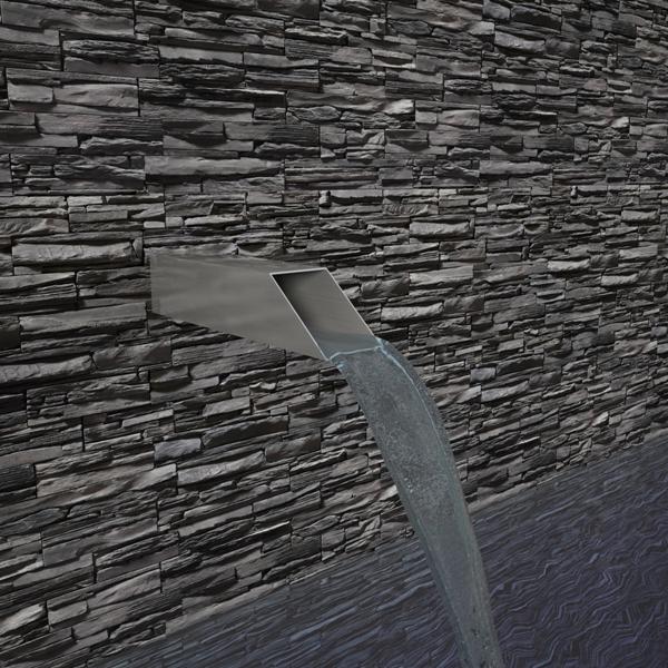 Photo of Stainless Steel Square Wall Scupper - Marquis Gardens