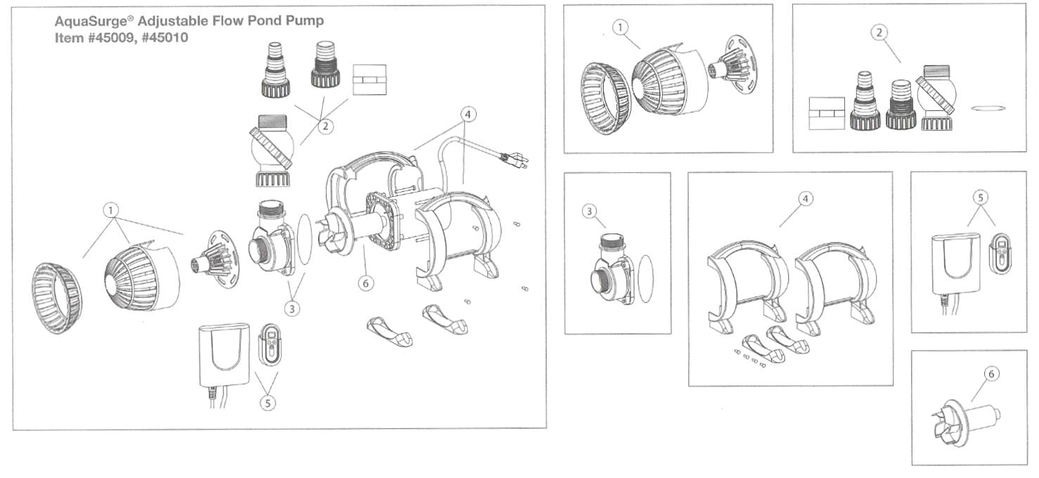 Photo of Aquascape Aquasurge Pumps G2 Replacement Parts  - Marquis Gardens