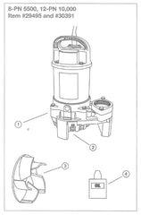 Photo of Aquascape 8PN/12PN Solids-Handling Pond Pump Replacement Parts  - Marquis Gardens