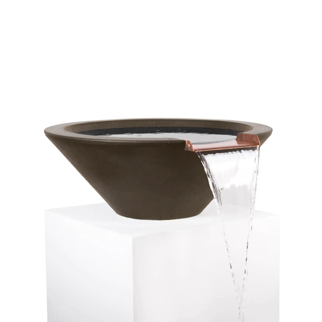 Photo of Cazo Round Water Bowl 31"x10" w/ Coppwer Spillway - Marquis Gardens
