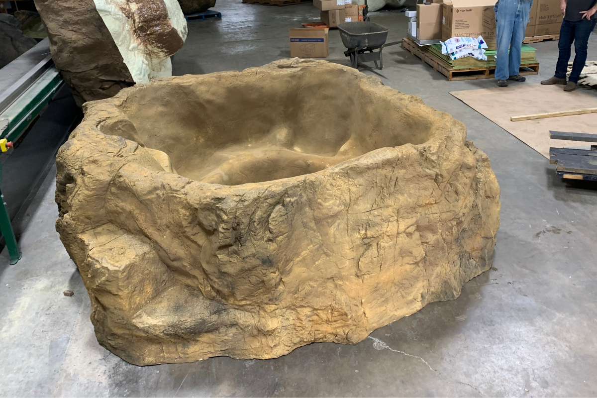 Photo of Universal Rocks Semi In-Ground Spa - Earth - Marquis Gardens