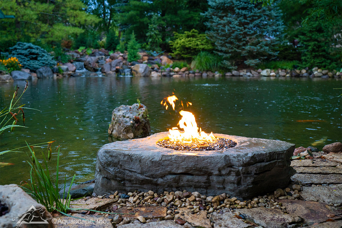 Photo of Aquascape Faux Stone Fire Pit  - Marquis Gardens