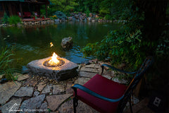 Photo of Aquascape Faux Stone Fire Pit  - Marquis Gardens