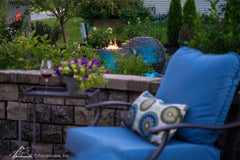 Photo of Aquascape Fire and Water Stacked Slate Sphere - Medium  - Marquis Gardens