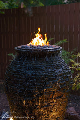 Photo of Aquascape Fire and Water Stacked Slate Urn Large  - Marquis Gardens