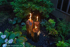 Photo of Aquascape Fire and Water 3-Piece Basalt Torch System  - Marquis Gardens