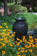 Photo of Aquascape Stacked Slate Urns  - Marquis Gardens