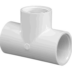 Threaded Tee PVC